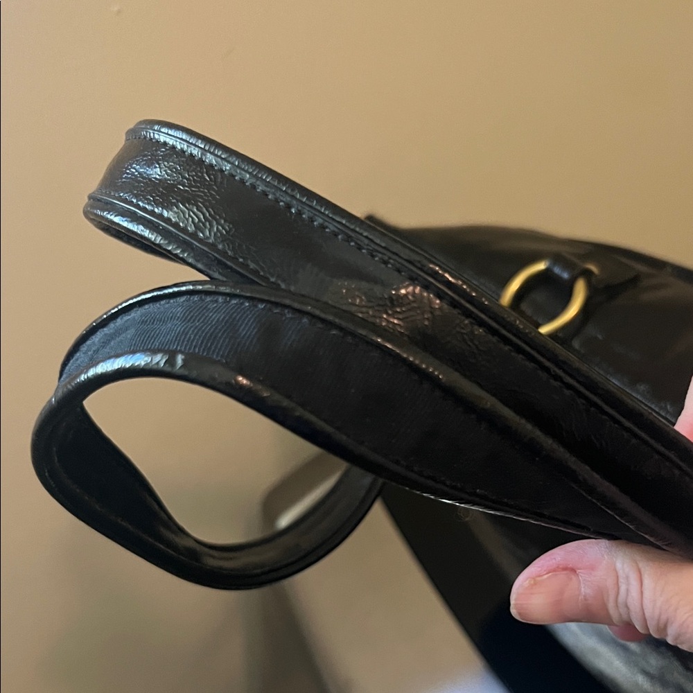 Coach Poppy Glossy Black with Gold Accents - Picture 8 of 10